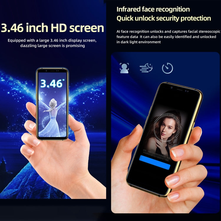 Infrared Face Recognition, 3.46 inch Android 6.0 MTK6737 Quad Core up to 1.1GHz, BT, WiFi, FM, Network: 4G, GPS, Dual SIM, 3GB+64GB Infrared Face Recognition, 3.46 inch Android 6.0 MTK6737 Quad Core up to 1.1GHz, BT, WiFi, FM, Network: 4G, GPS, Dual SIM, 3GB+64GB